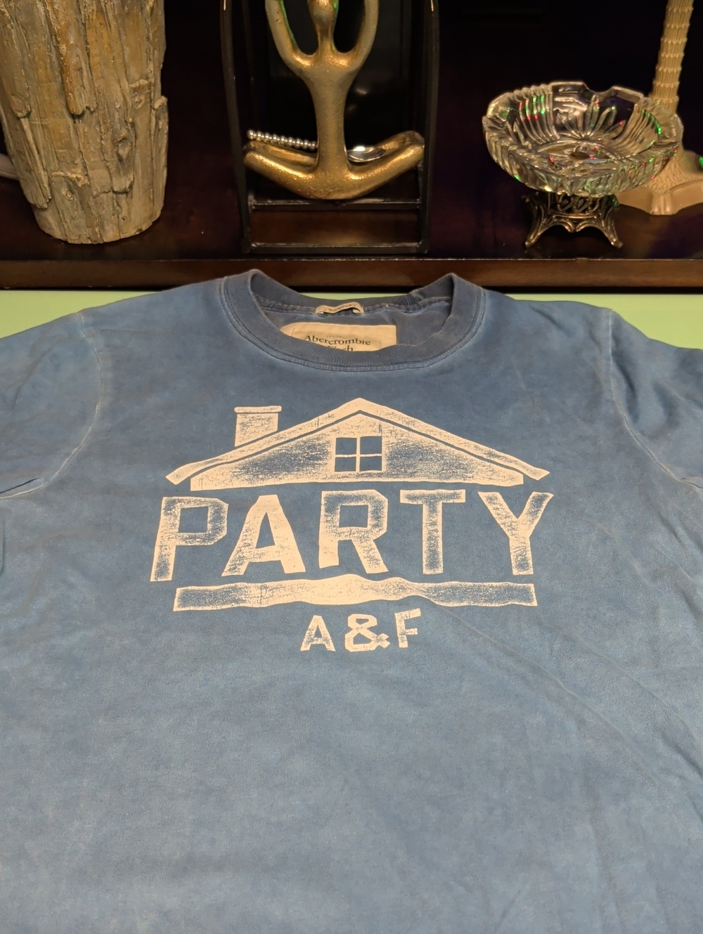 Abercrombie & Fitch Blue 'Party' Graphic Home Art Print
